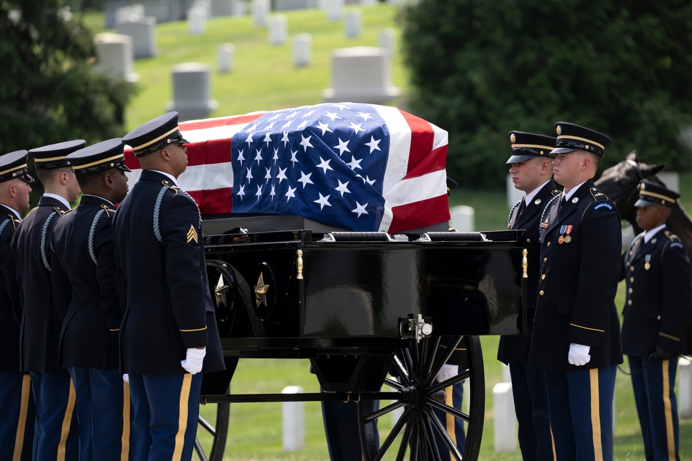 Full Military Funeral Honors with Escort are Conducted for U.S. Army Lt. Gen. Patrick Hughes in Section 34