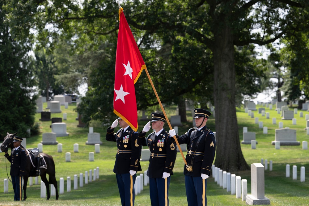 Full Military Funeral Honors with Escort are Conducted for U.S. Army Lt. Gen. Patrick Hughes in Section 34