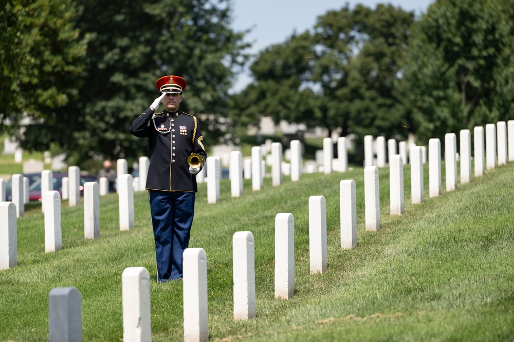 Full Military Funeral Honors with Escort are Conducted for U.S. Army Lt. Gen. Patrick Hughes in Section 34