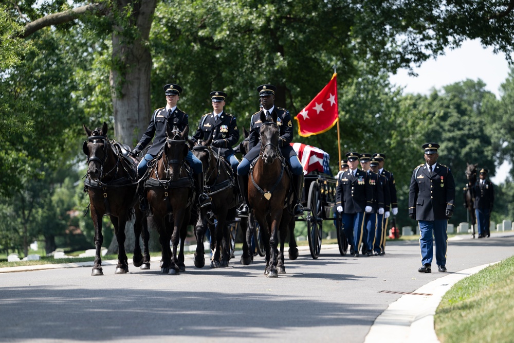 Full Military Funeral Honors with Escort are Conducted for U.S. Army Lt. Gen. Patrick Hughes in Section 34