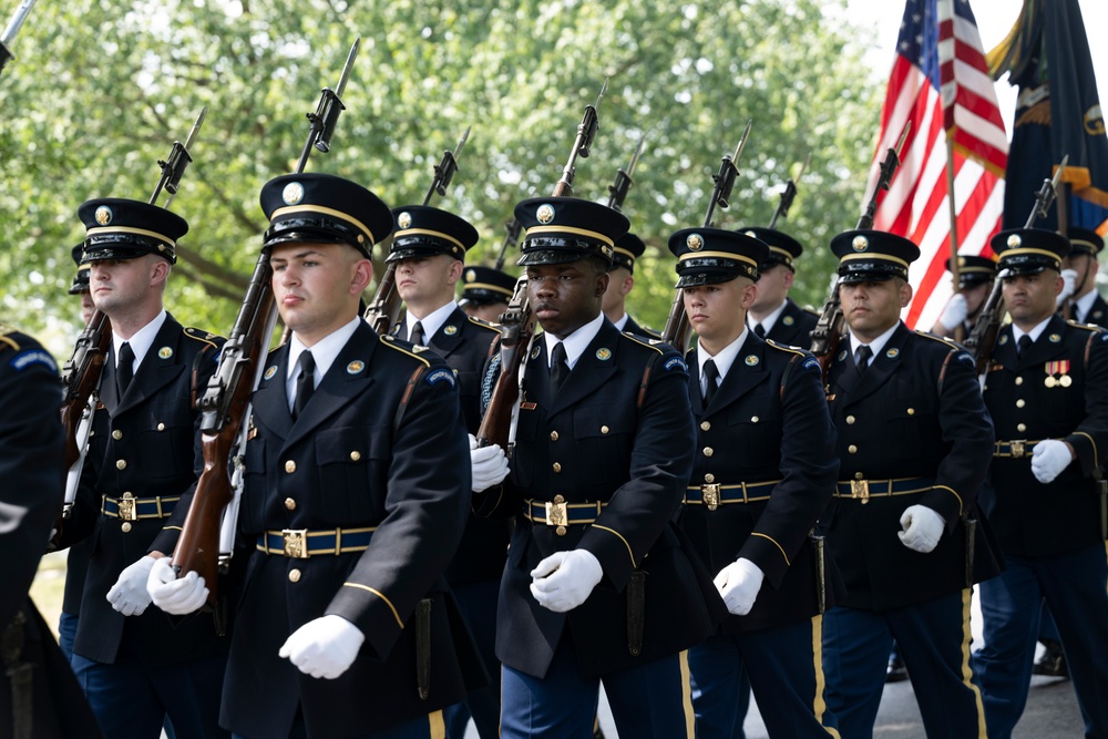 Full Military Funeral Honors with Escort are Conducted for U.S. Army Lt. Gen. Patrick Hughes in Section 34