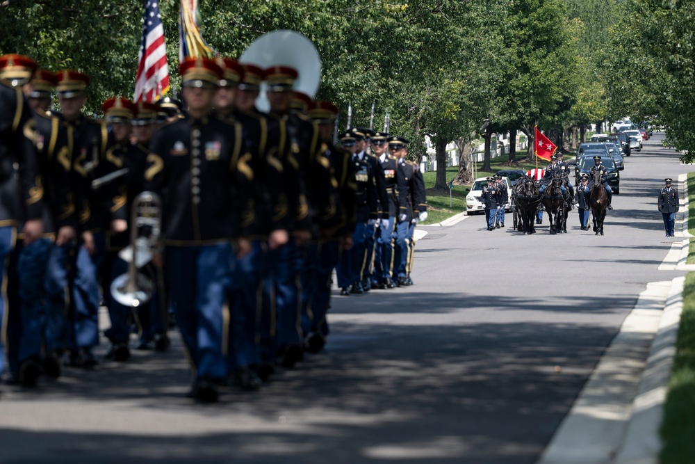 Full Military Funeral Honors with Escort are Conducted for U.S. Army Lt. Gen. Patrick Hughes in Section 34
