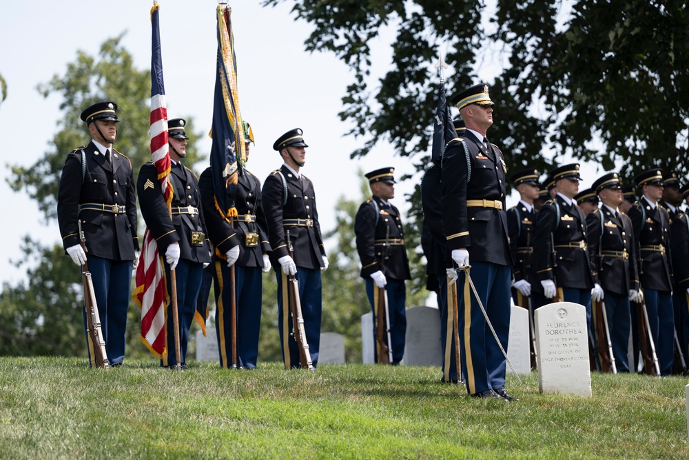 Full Military Funeral Honors with Escort are Conducted for U.S. Army Lt. Gen. Patrick Hughes in Section 34