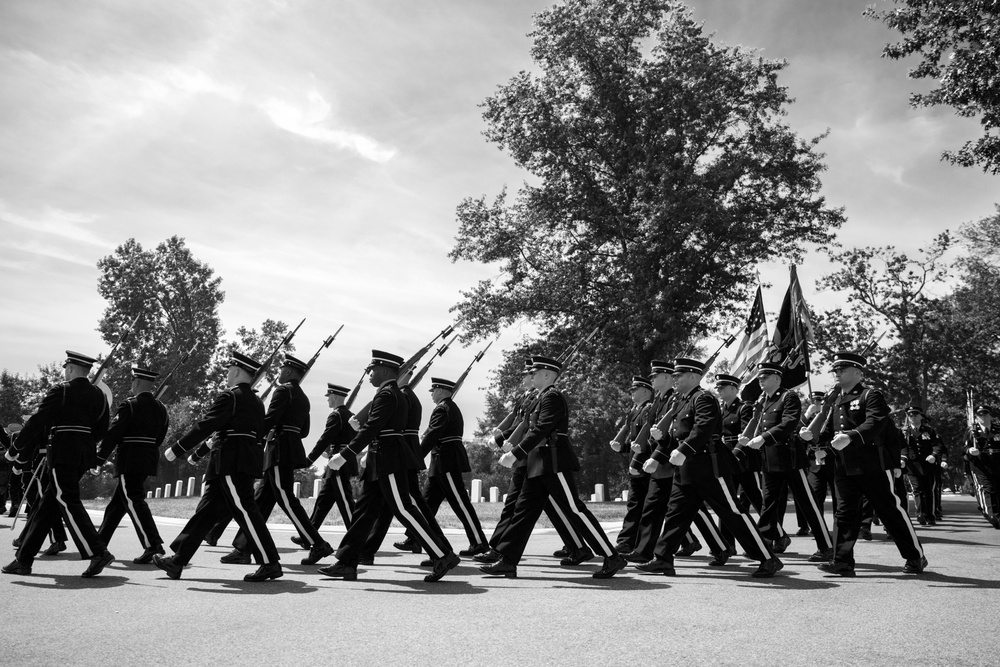 Full Military Funeral Honors with Escort are Conducted for U.S. Army Lt. Gen. Patrick Hughes in Section 34