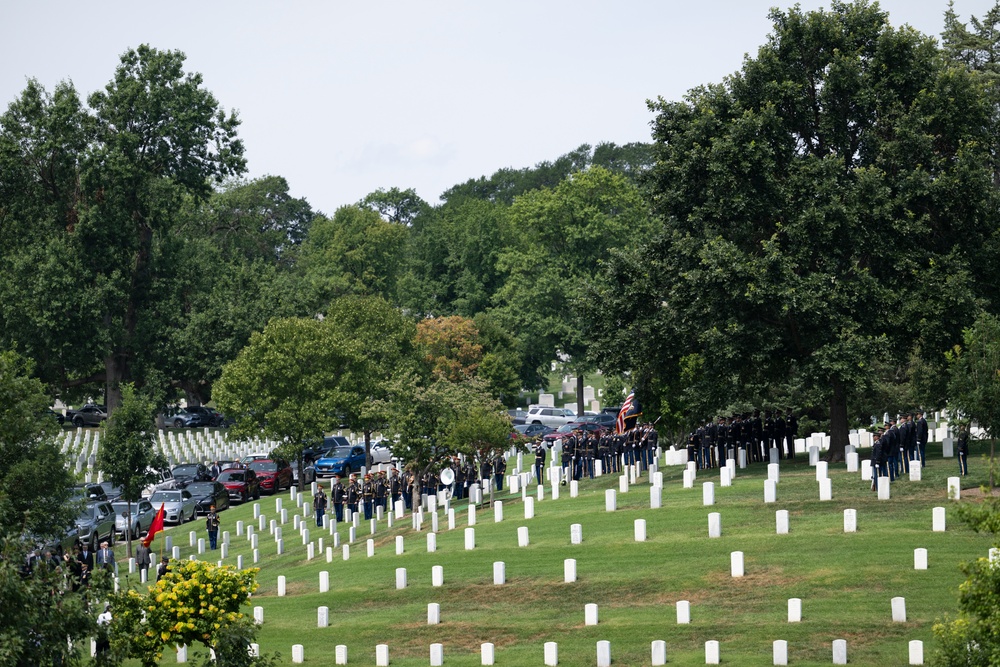 Full Military Funeral Honors with Escort are Conducted for U.S. Army Lt. Gen. Patrick Hughes in Section 34