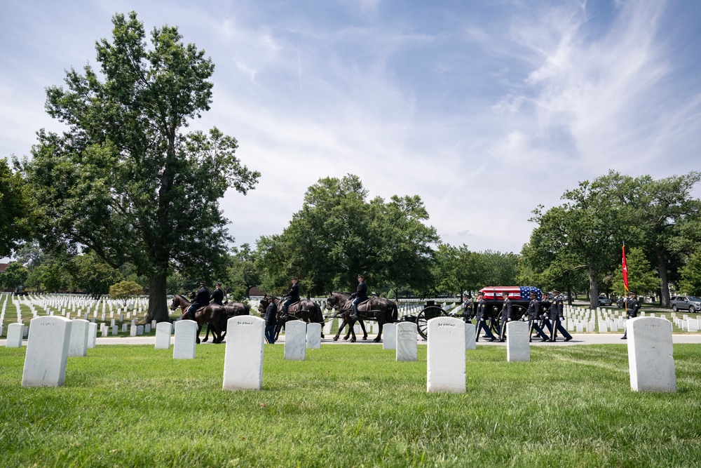 Full Military Funeral Honors with Escort are Conducted for U.S. Army Lt. Gen. Patrick Hughes in Section 34