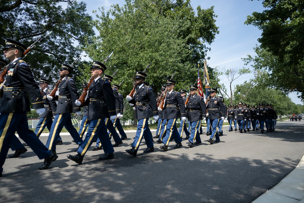 Full Military Funeral Honors with Escort are Conducted for U.S. Army Lt. Gen. Patrick Hughes in Section 34