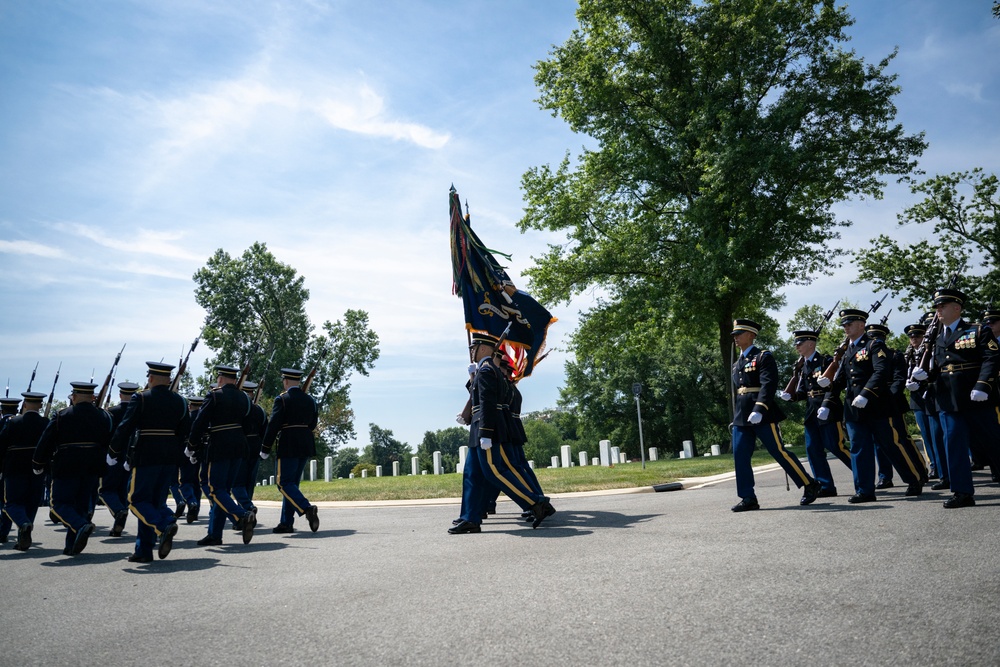 Full Military Funeral Honors with Escort are Conducted for U.S. Army Lt. Gen. Patrick Hughes in Section 34