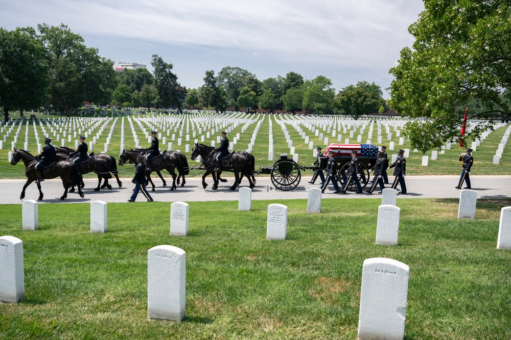 Full Military Funeral Honors with Escort are Conducted for U.S. Army Lt. Gen. Patrick Hughes in Section 34