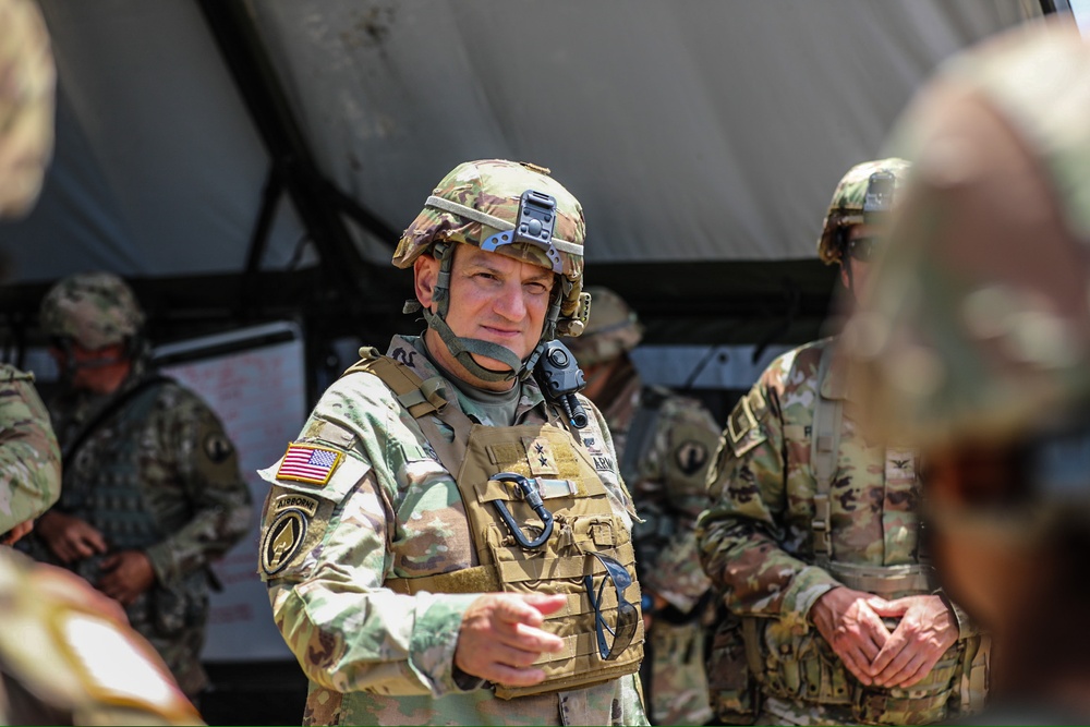 Maj. Gen. Joseph Lestorti OCAR visits field site during Caribbean Thunder 25