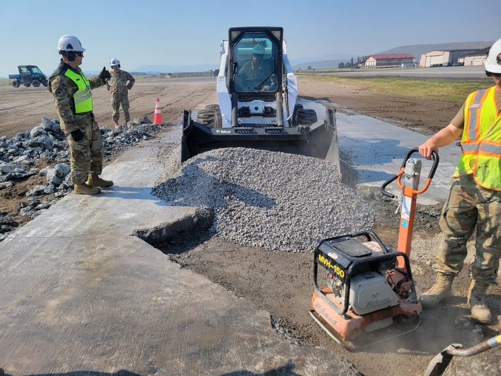 173rd Civil Engineers Hone Airfield Repair Skills