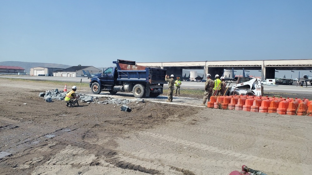 173rd Civil Engineers Hone Airfield Repair Skills