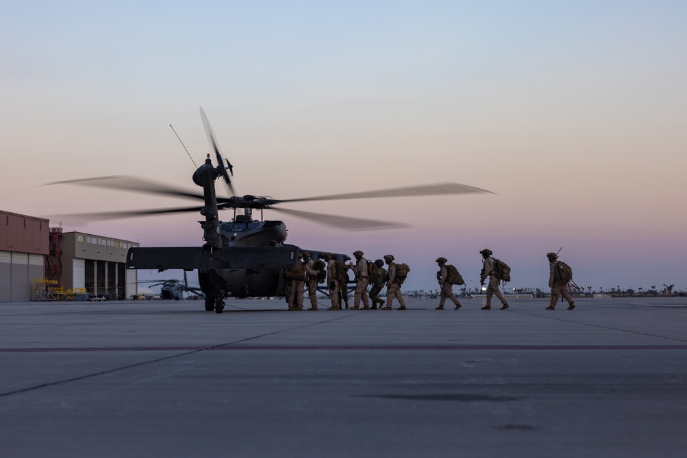 JTF-SB Marines execute aerial insert for Yuma National Defense Area signage emplacement mission