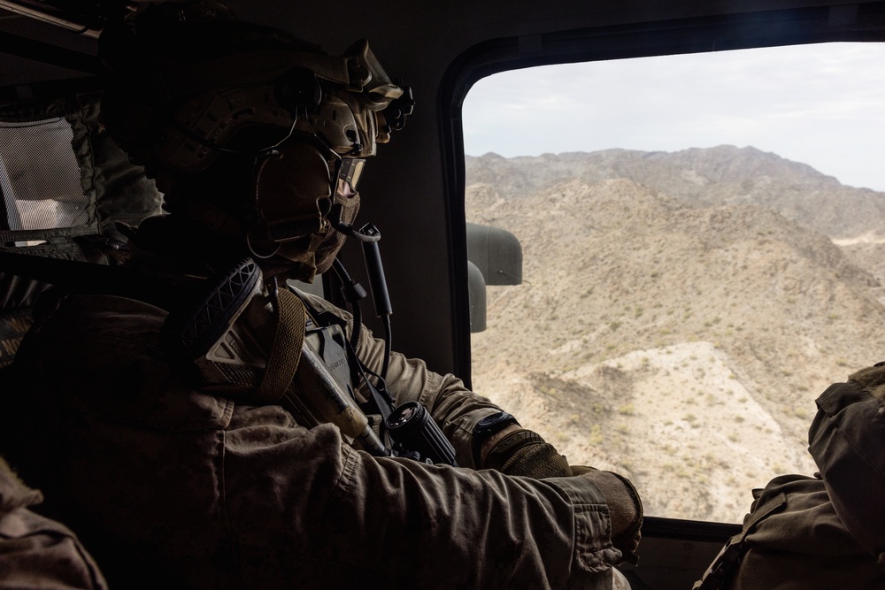 JTF-SB Marines execute aerial insert for Yuma National Defense Area signage emplacement mission