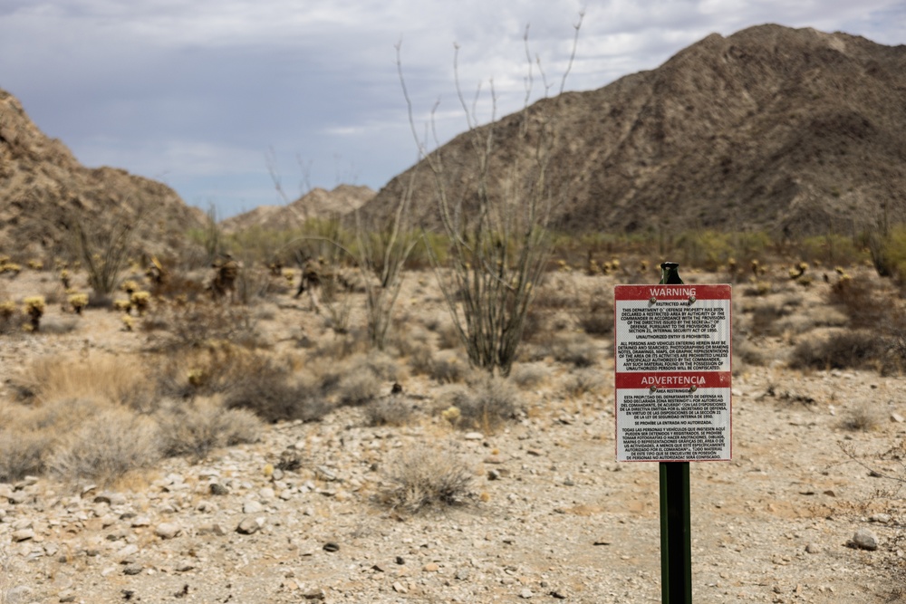 JTF-SB Marines execute aerial insert for Yuma National Defense Area signage emplacement mission