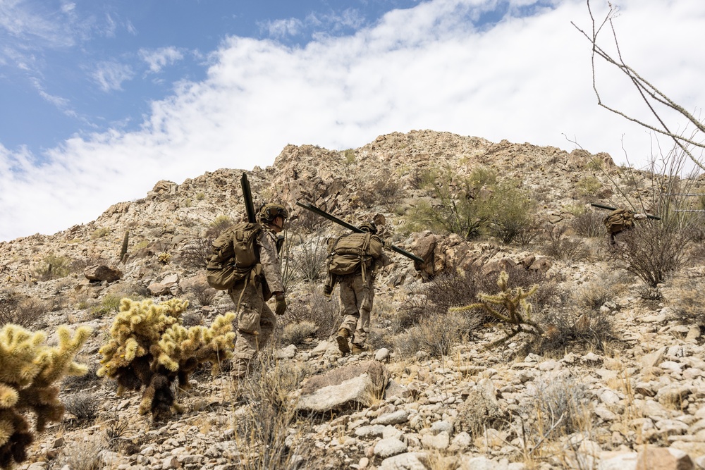 JTF-SB Marines execute aerial insert for Yuma National Defense Area signage emplacement mission
