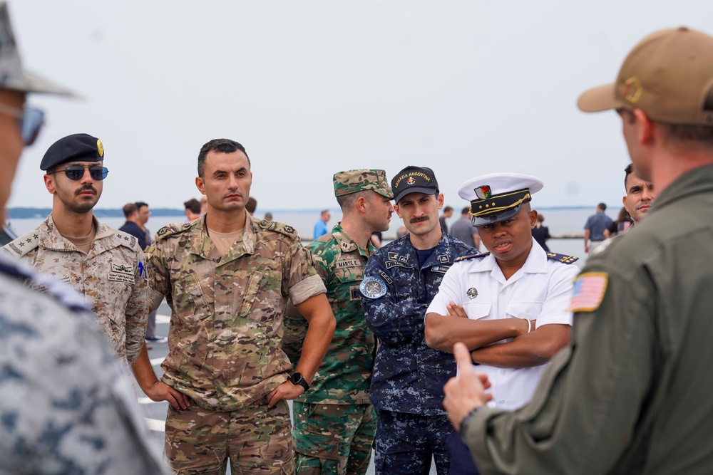 U.S. Naval War College students and faculty visit USS Arlington