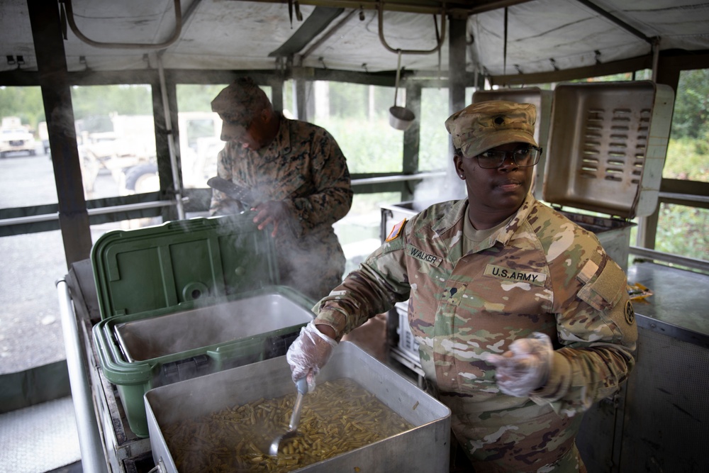 Joint effort between Marines and 770th, 771st Field Feeding Teams