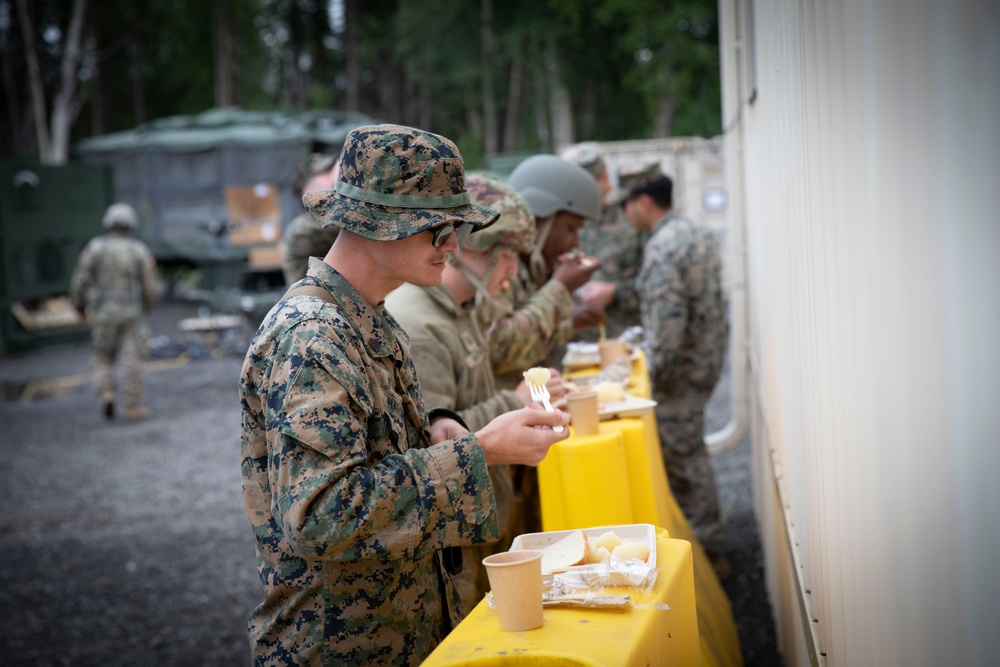 Joint effort between Marines and 770th, 771st Field Feeding Teams