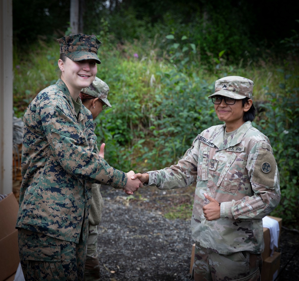 Joint effort between Marines and 770th, 771st Field Feeding Teams