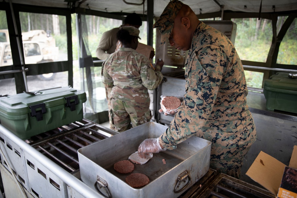 Joint effort between Marines and 770th, 771st Field Feeding Teams
