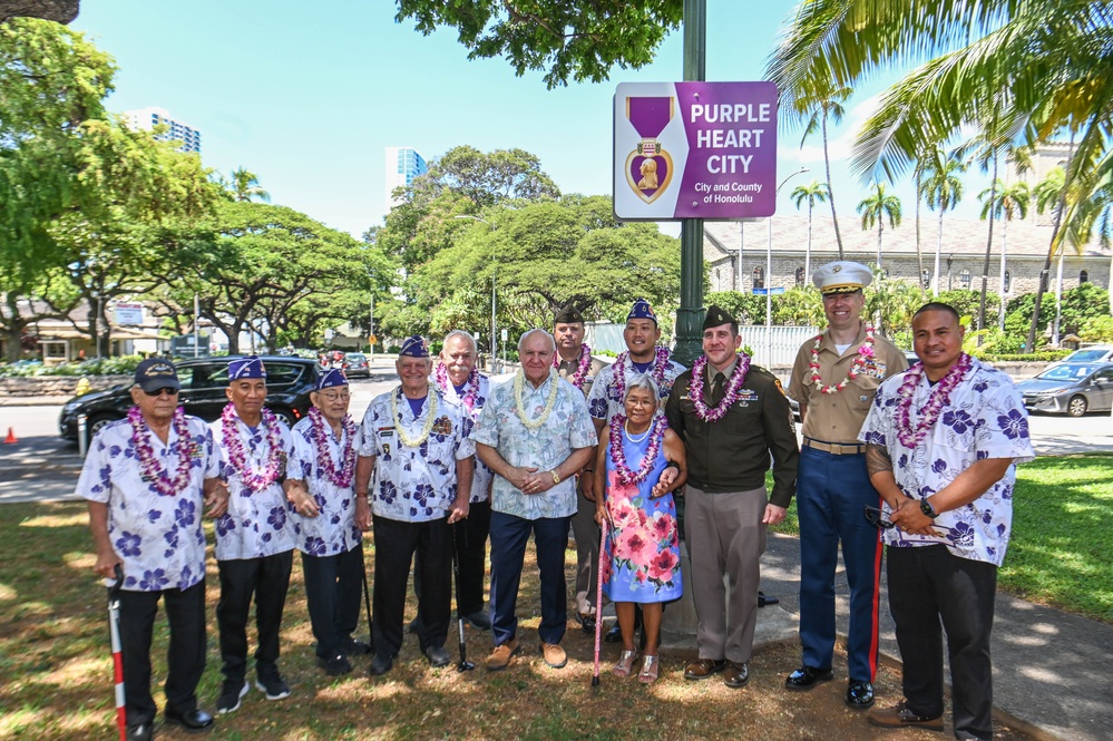 Honolulu recognized as Purple Heart City