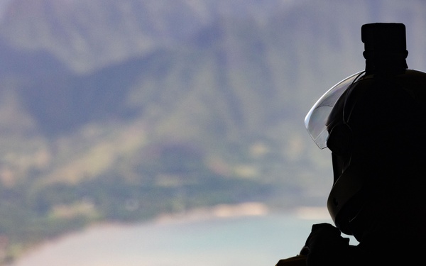 On 3: U.S. Service Members Sky Dive during the 2025 MCBH Kaneohe Airshow