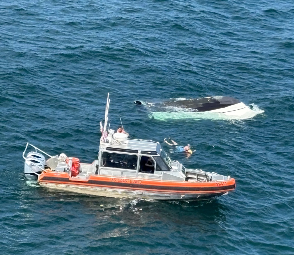 Coast Guard rescues 4 people from capsized vessel on Lake Erie