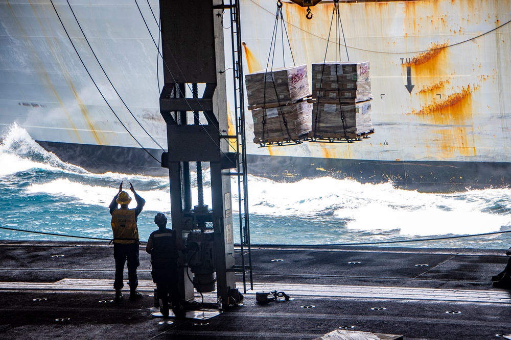 Nimitz Conducts a Replenishment-at-Sea