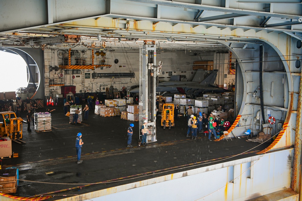 Nimitz Conducts a Replenishment-at-Sea