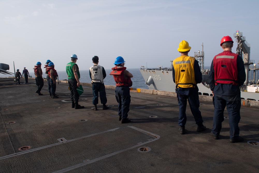 Nimitz Conducts a Replenishment-at-Sea