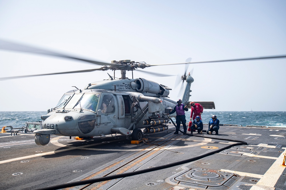 USS Higbee Conducts Vertical Replenishment