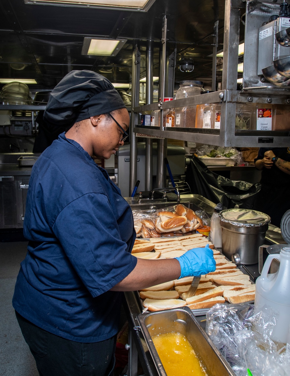 Sailors Prepare and Serve Dinner