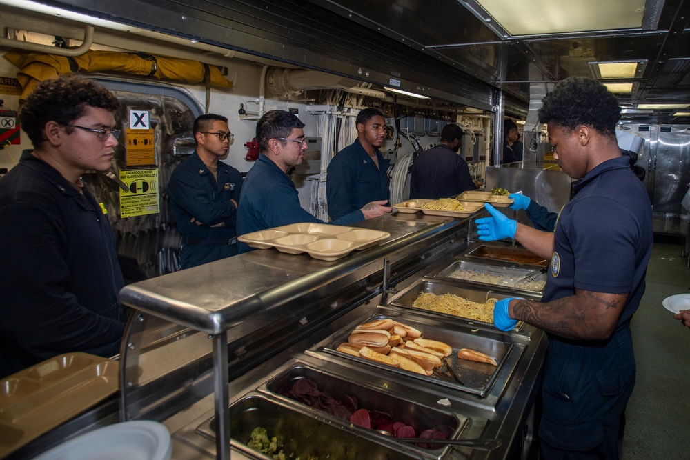 Sailors Prepare and Serve Dinner
