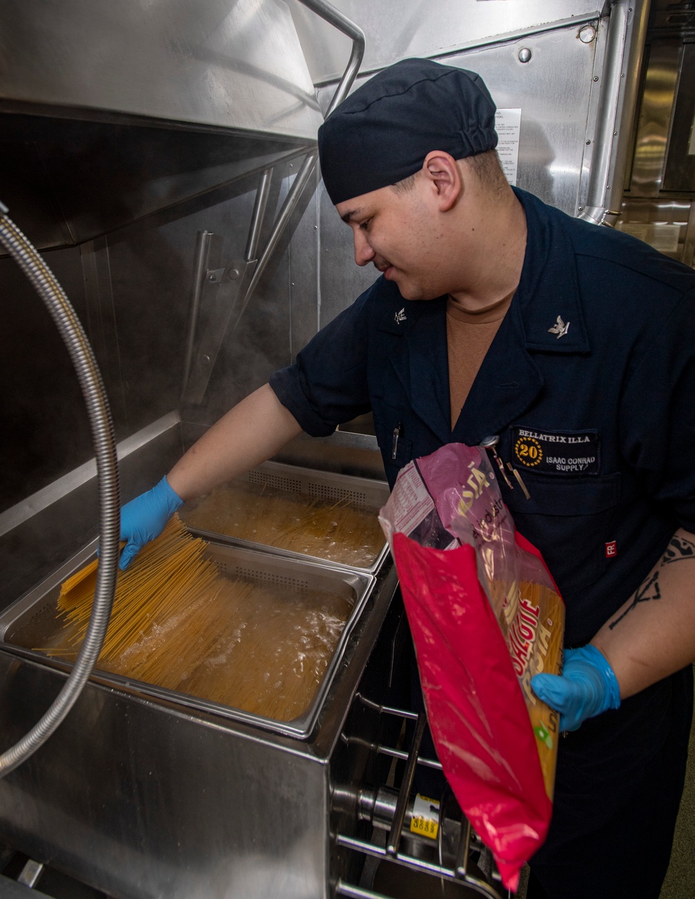 Sailors Prepare and Serve Dinner