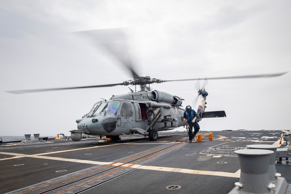 USS Higbee Conducts Flight Operations