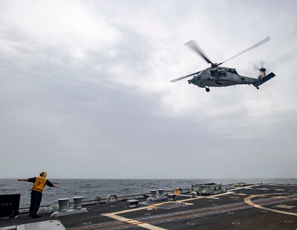 USS Higbee Conducts Flight Operations