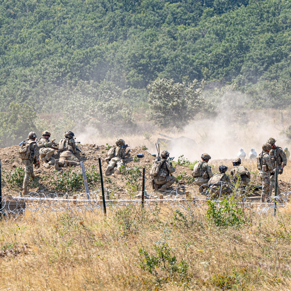 Bravo Company, 2nd Battalion, 502nd Infantry Regiment, CALFX at Novo Selo Training Area, Bulgaria