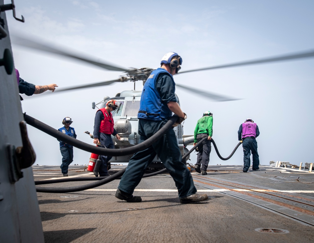 USS Higbee Conducts Flight Operations