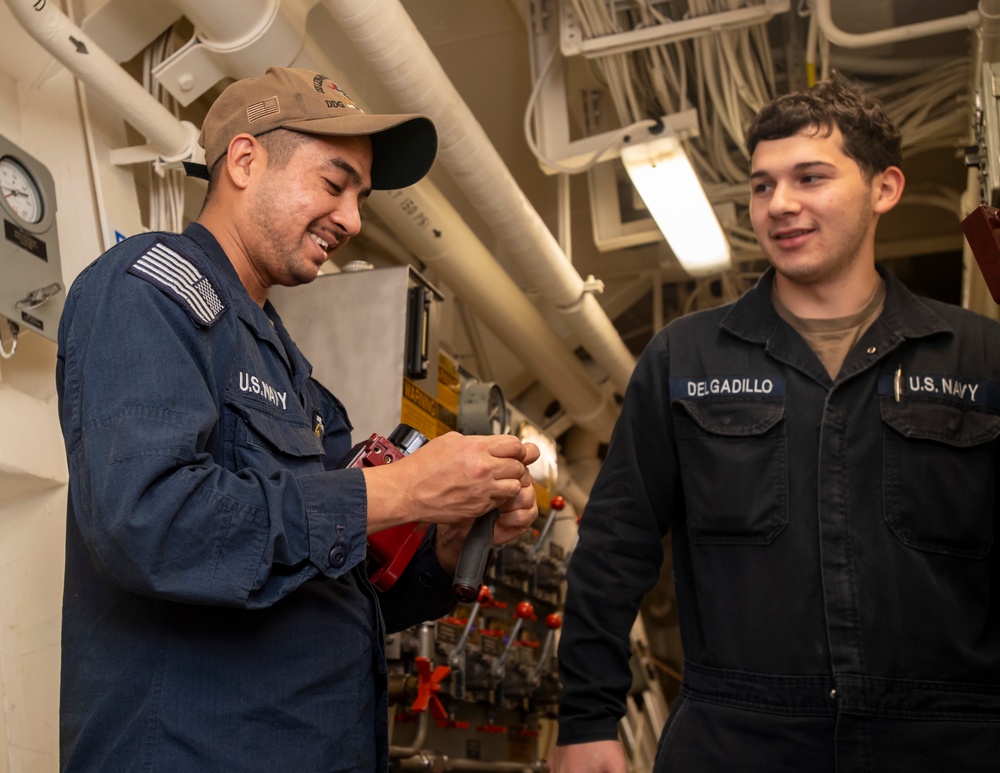 Sailors Conduct Maintenance