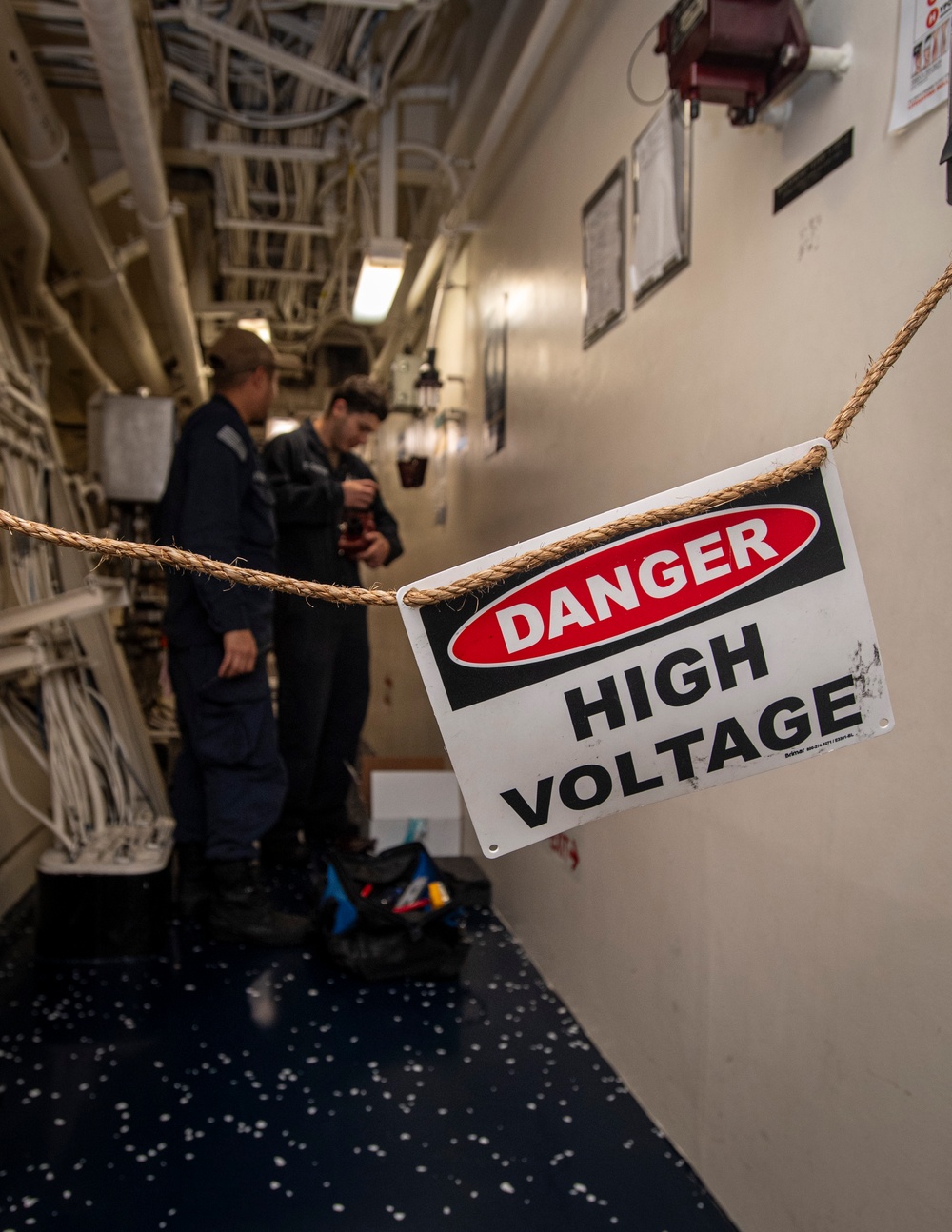 Sailors Conduct Maintenance