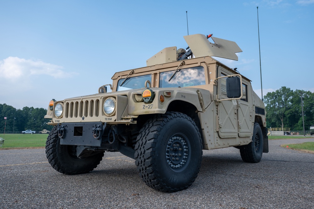 Airmen participate in an Alarm Red simulation during Northern Strike 25-2