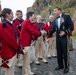 Gen. Donahue meeting the Fife and Drum Corps at The Royal Edinburgh Military Tattoo