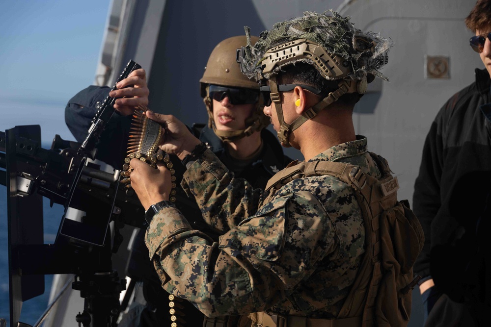 M240BB Live-Fire Aboard USS Somerset