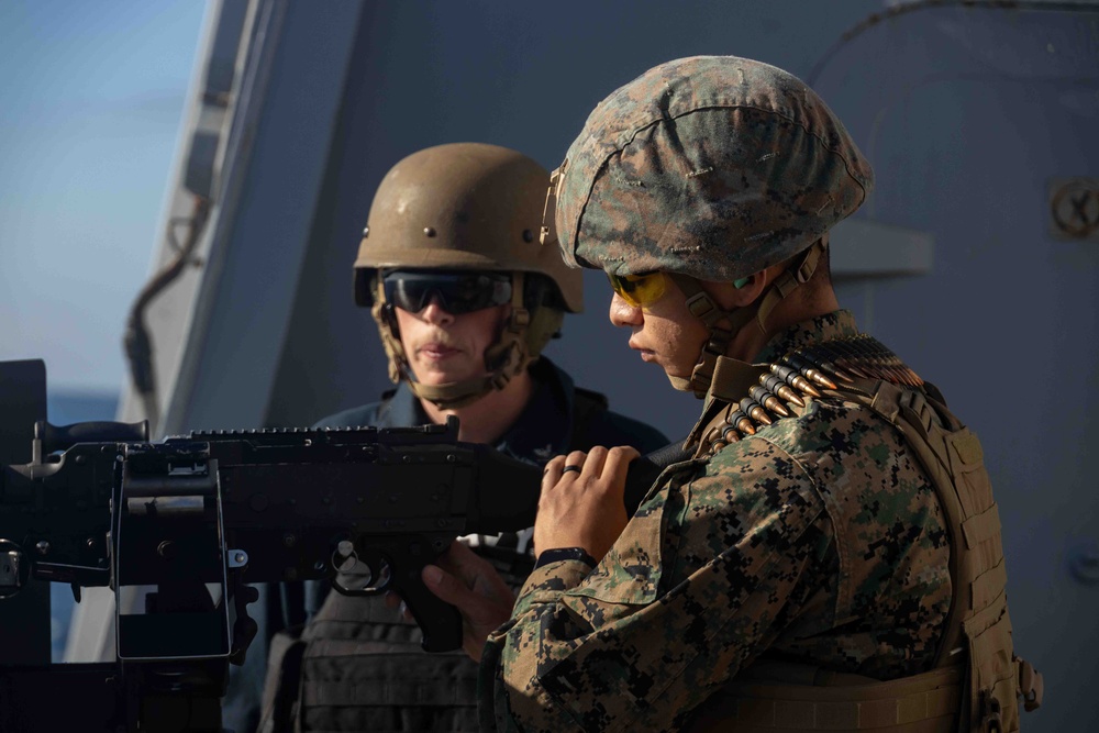 M240BB Live-Fire Aboard USS Somerset