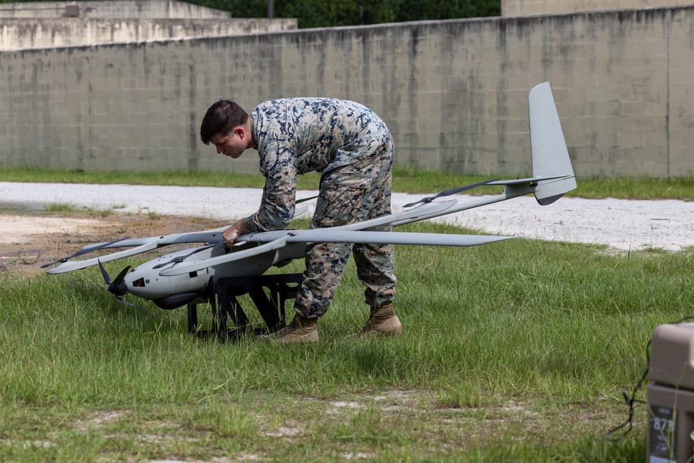 Marines with Advanced Infantry Training Battalion utilize a Vidterra Compass system to assess students