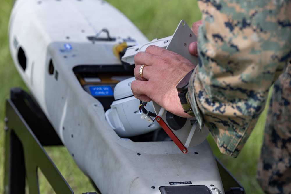 Marines with Advanced Infantry Training Battalion utilize a Vidterra Compass system to assess students