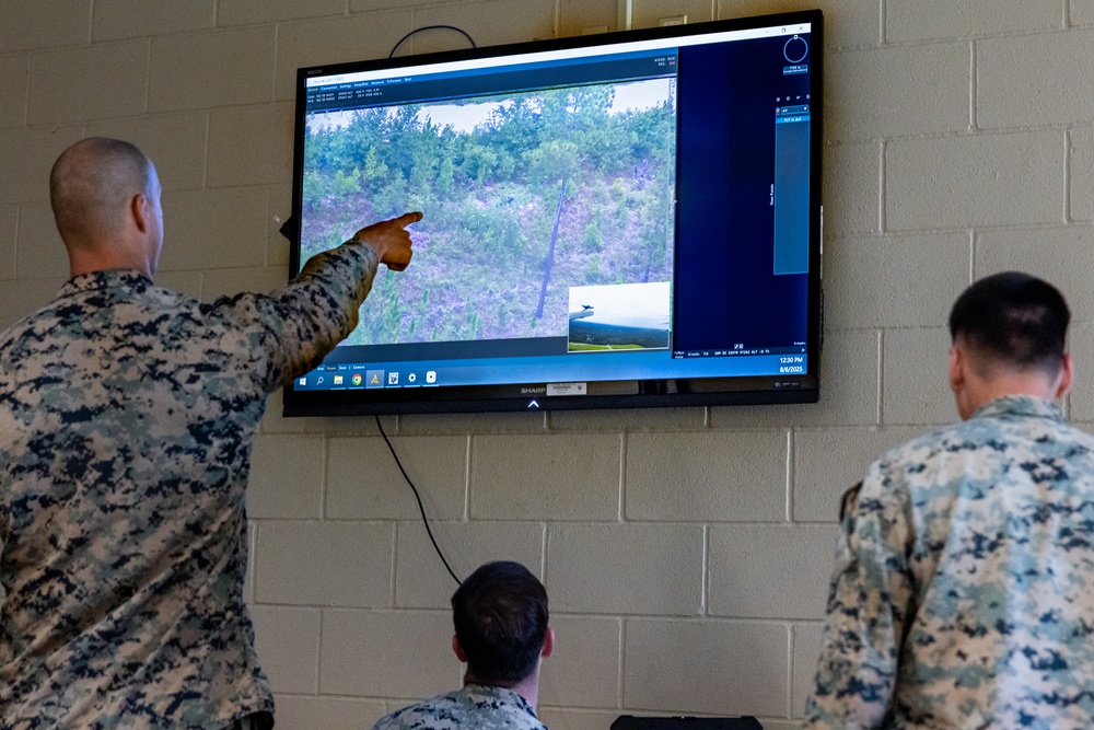 Marines with Advanced Infantry Training Battalion utilize a Vidterra Compass system to assess students