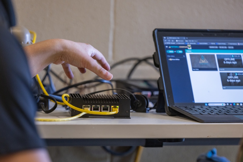 Marines with Advanced Infantry Training Battalion utilize a Vidterra Compass system to assess students