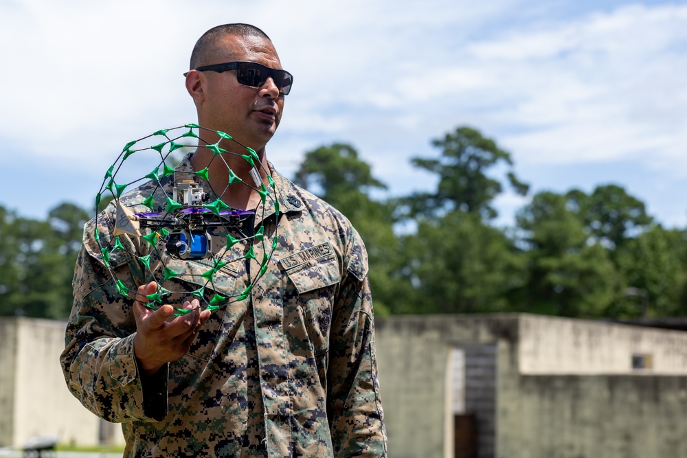 Marines with Advanced Infantry Training Battalion utilize a Vidterra Compass system to assess students
